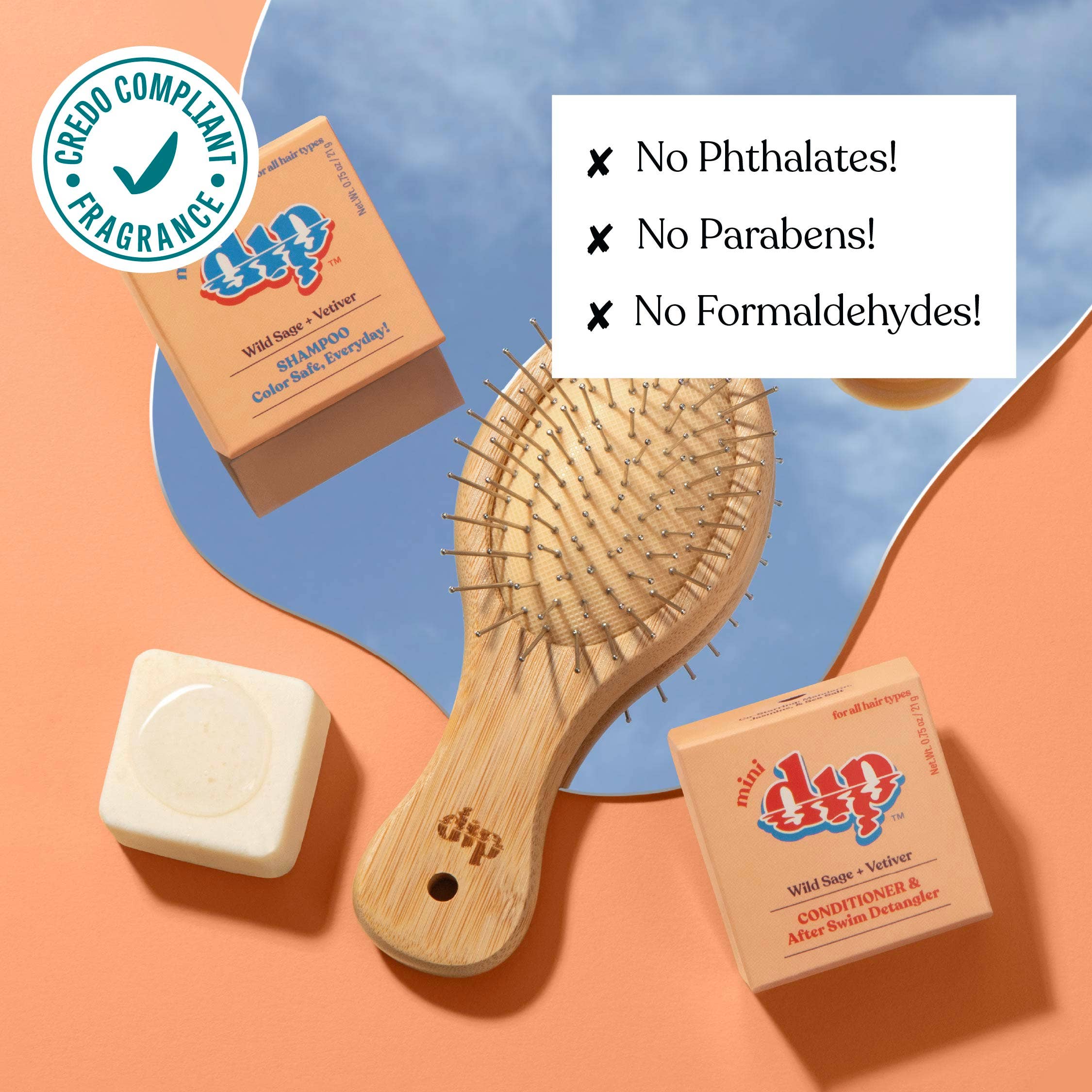 Mini Wild Sage & Vetiver Shampoo Bar: Color Safe, Everyday by Dip