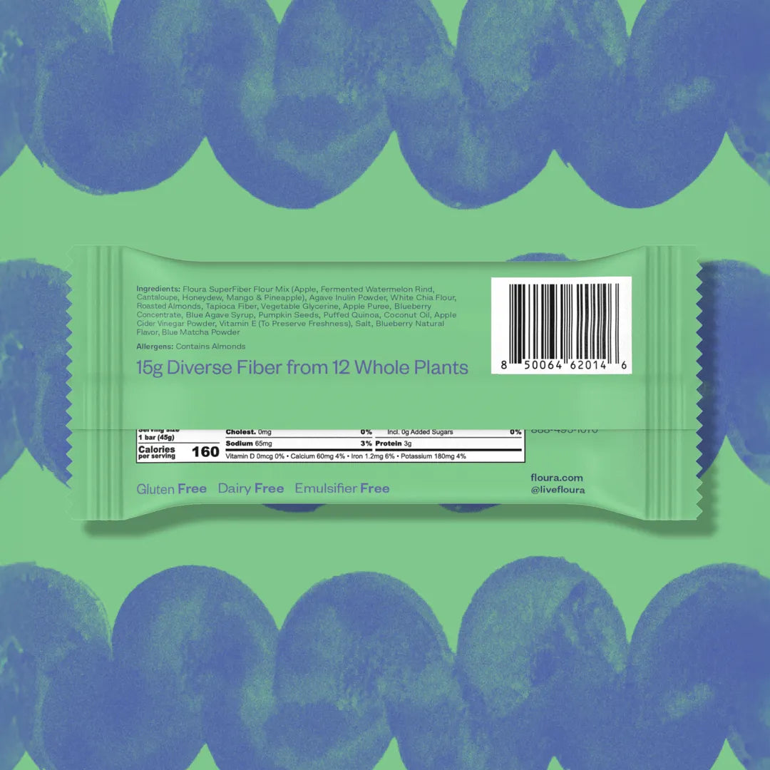 Blueberry Matcha Fiber Snack Bar by Floura