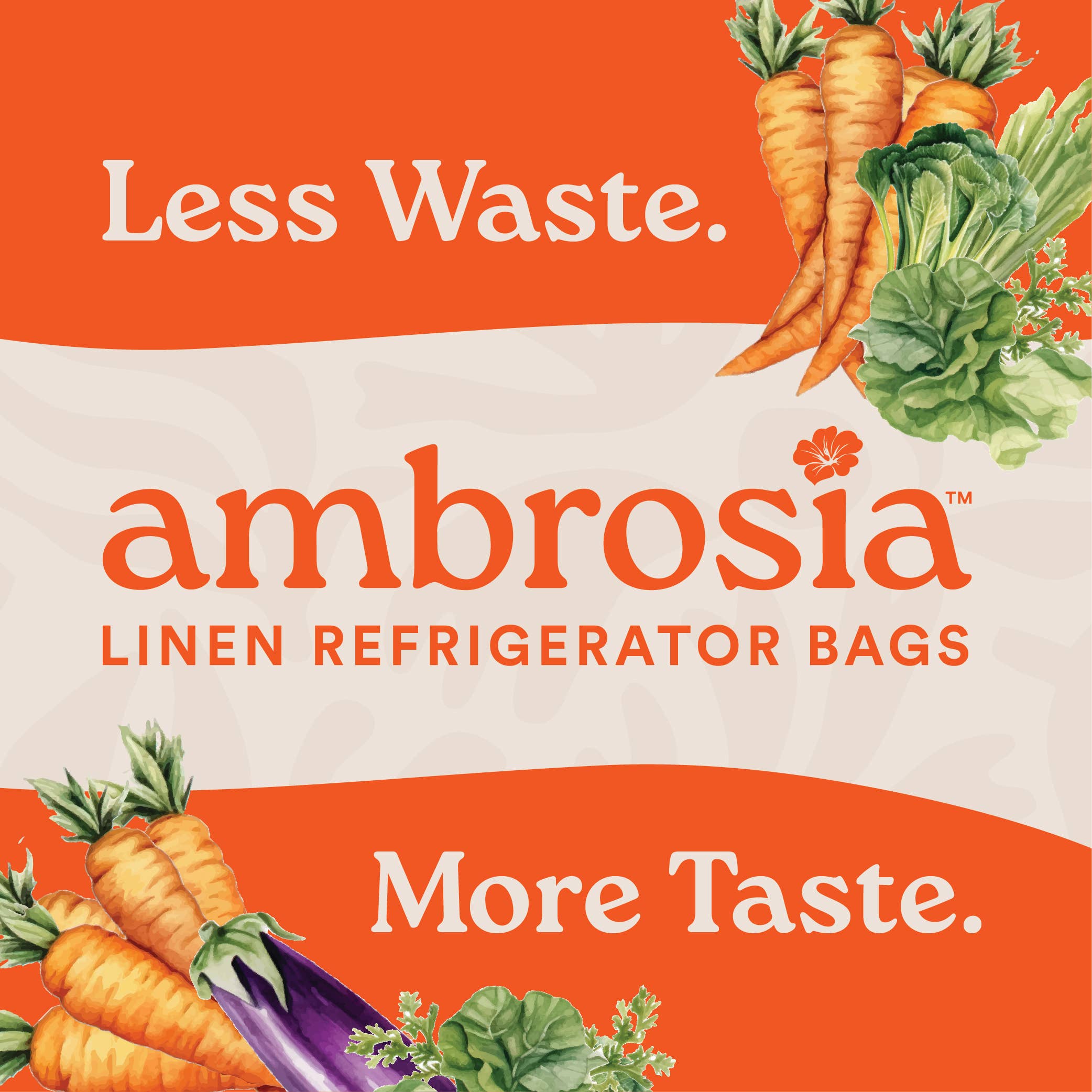 Reusable Veggies Linen Bag by Ambrosia Bag