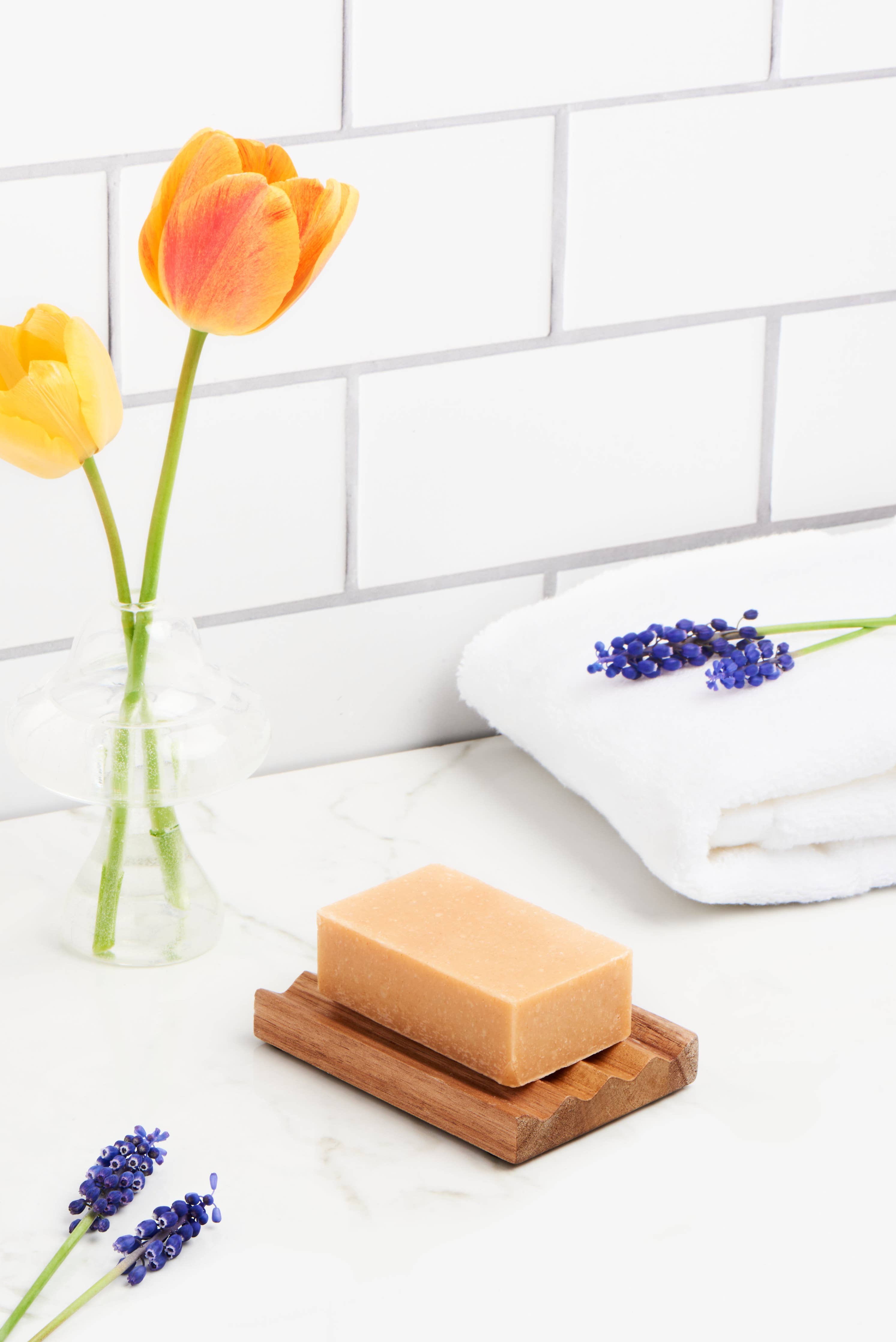 Teak Rectangular Zig Zag Soap Dish by Sunniemade