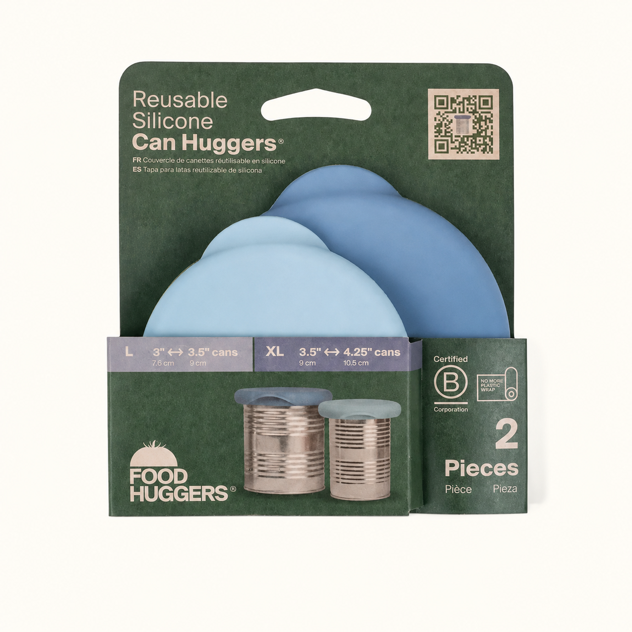 Reusable Silicone Can Huggers (Set of 2) by Food Huggers