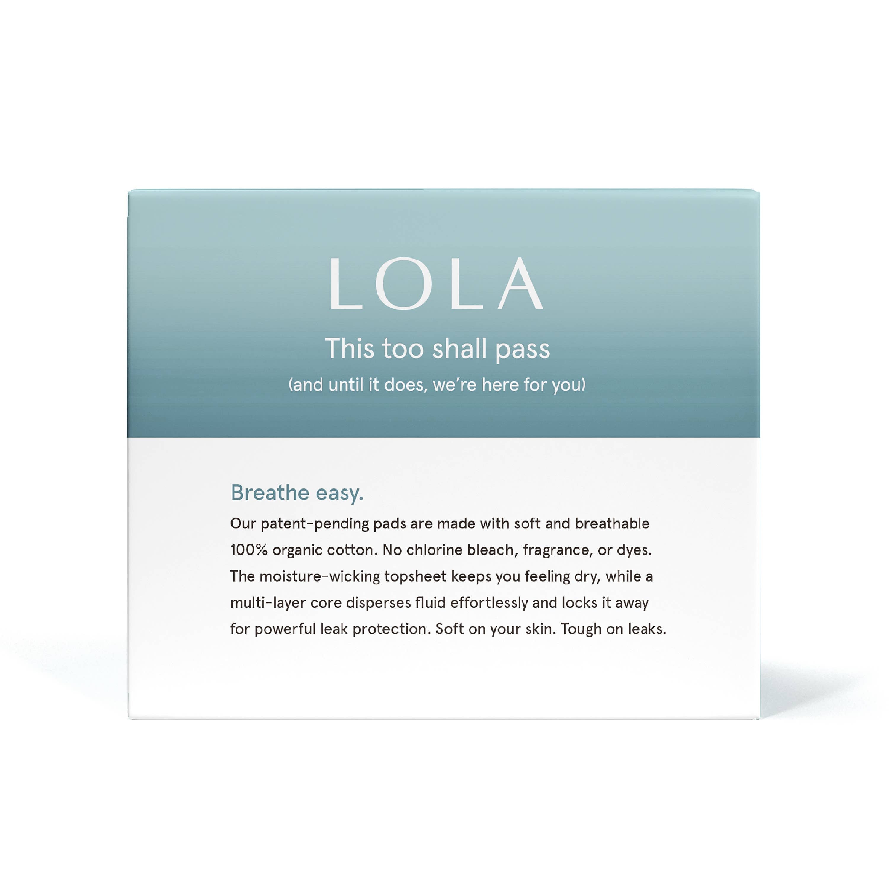 Heavy Organic Cotton Ultra Thin Pads w/ Wings, 20 ct by LOLA