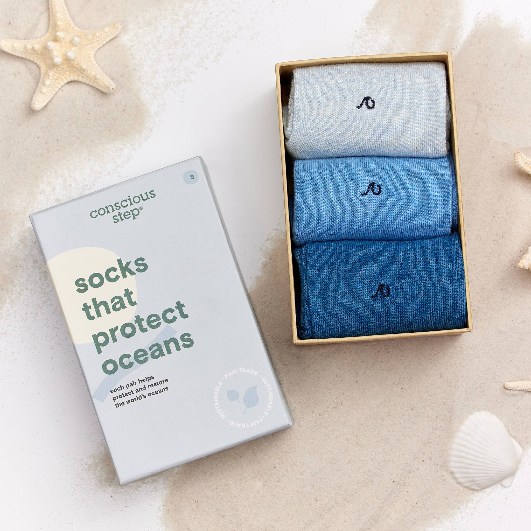 Socks that Protect Oceans | Boxed Set by Conscious Step