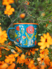 Garden Buzz Enamel Mug, 16 oz by Trek Light