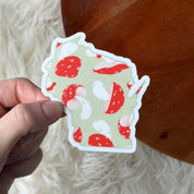 Wisconsin Mushroom Pattern Sticker