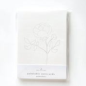 Garden Flowers Paintable Watercolor Notecard Set by emily lex studio