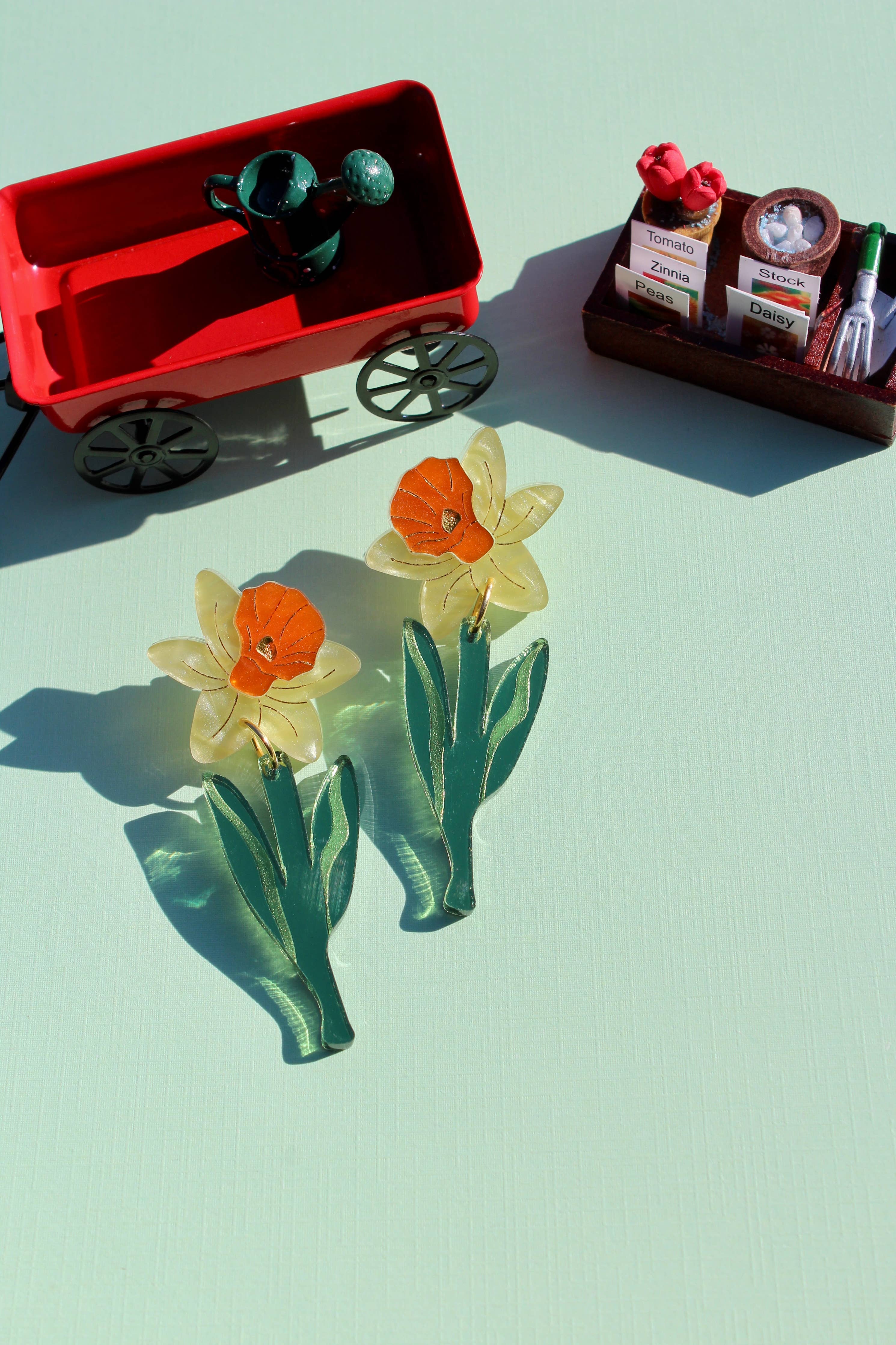 Daffodils Earrings by Not Picasso