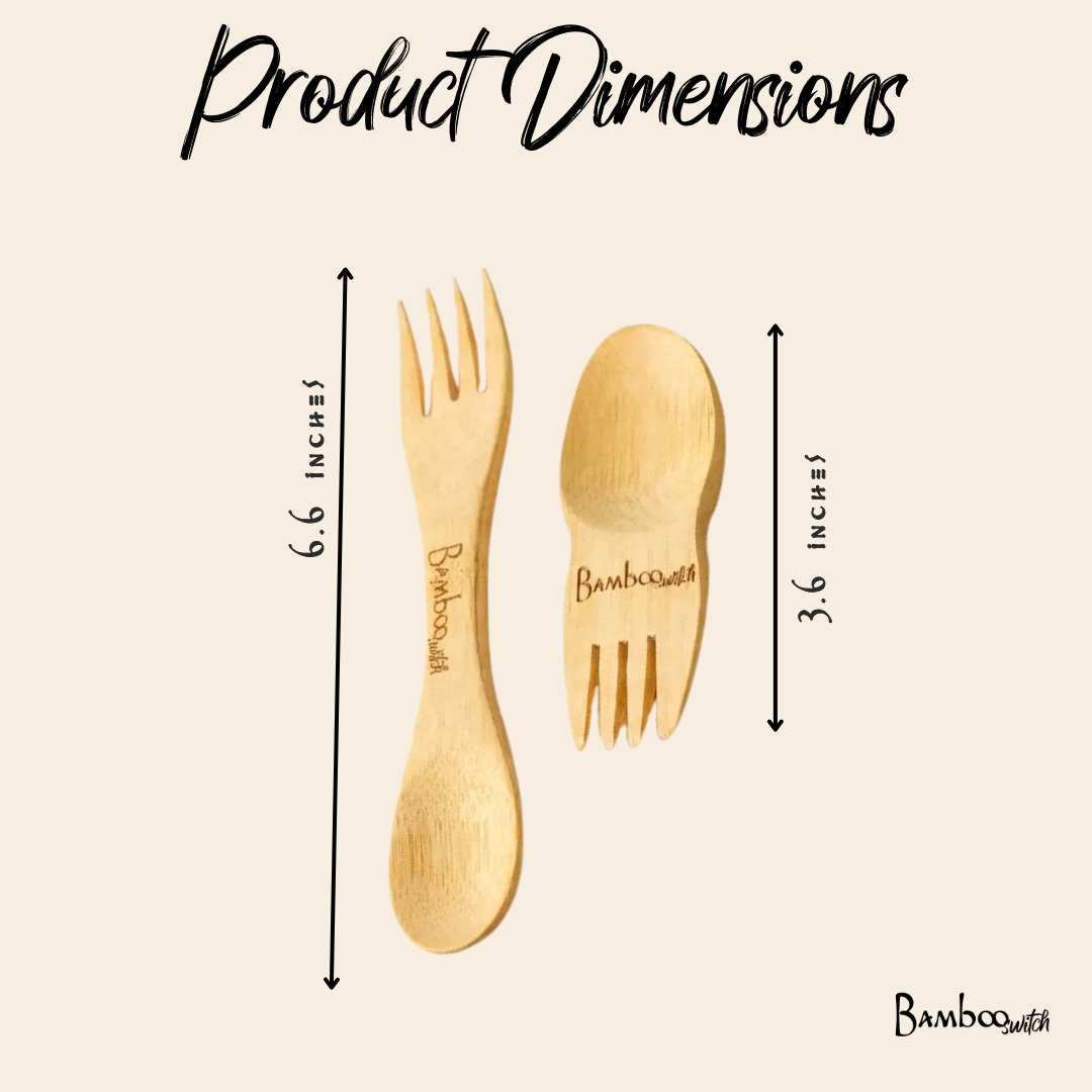 Bamboo Spork Utensil by Bamboo Switch
