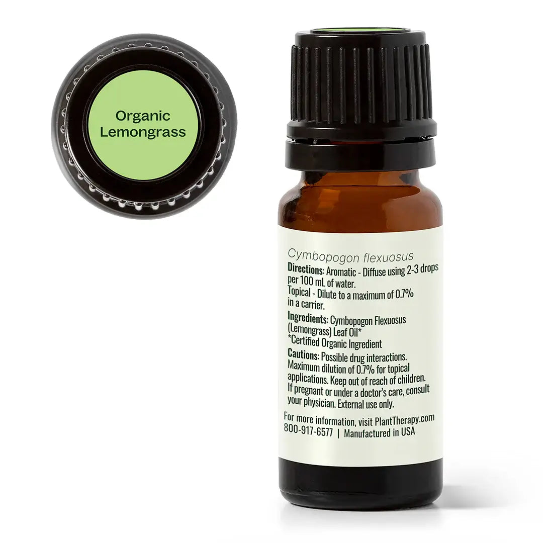 Organic Lemongrass Essential Oil 10 mL by Plant Therapy