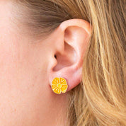 Poppy Enamel Earrings by Jenny Lemons