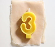 Beeswax Number Birthday Candles by FD Market
