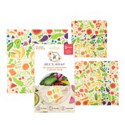 Reusable Beeswax Food Wrap - Set of 3 Wraps: Small, Medium, Large by Bee's Wrap