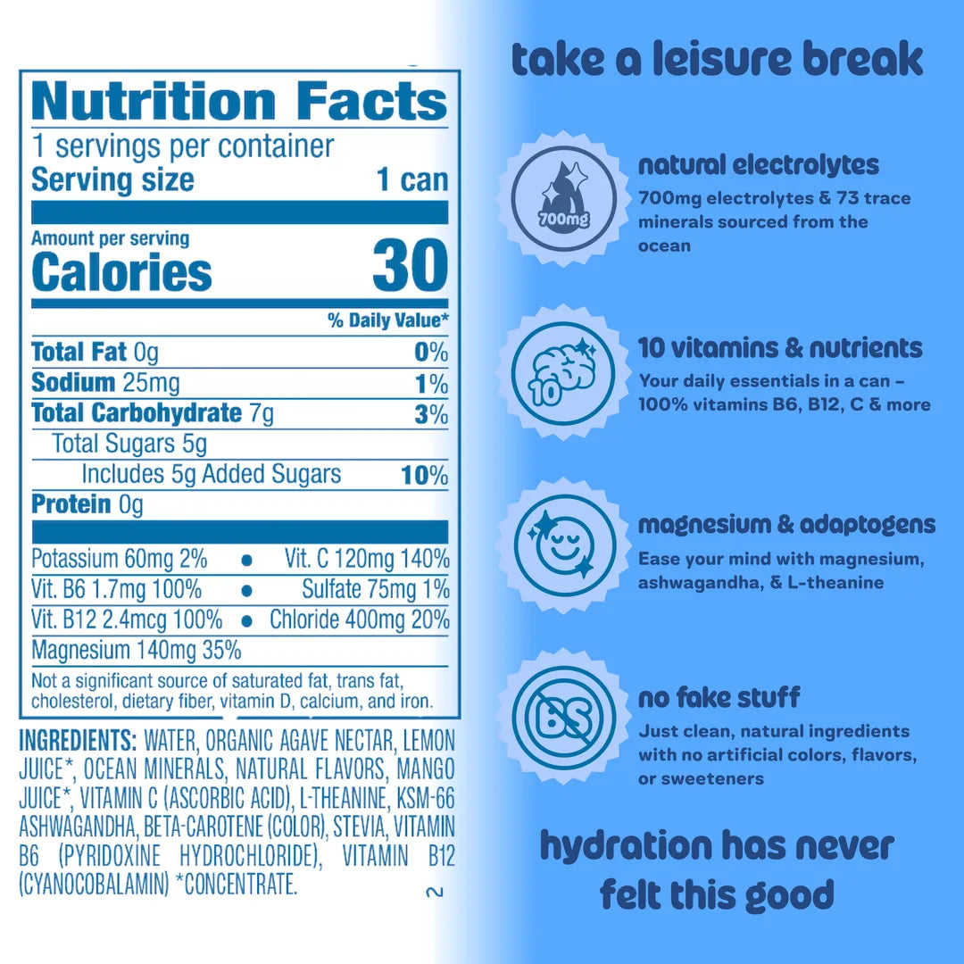 Wild Blueberry Electrolyte Refresher by Leisure Hydration