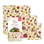 Reusable Beeswax Food Wrap - Set of 3 Wraps: Small, Medium, Large by Bee's Wrap