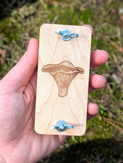 Pocket-Sized Flower Press with Chanterelle Mushroom Design | 2"x4"