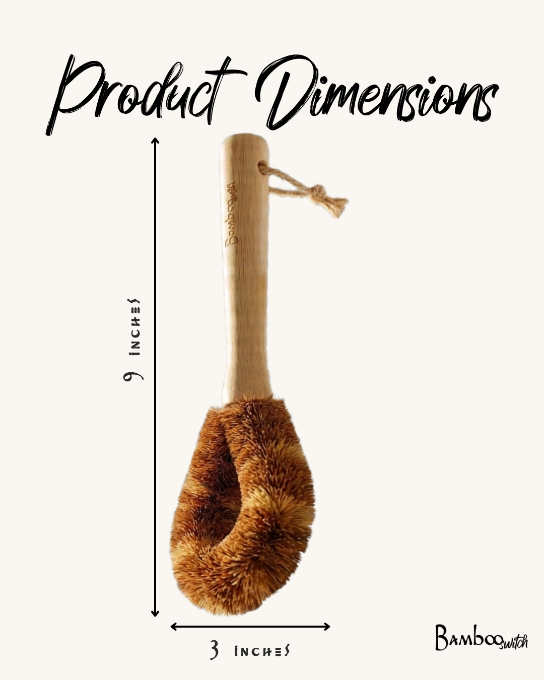 Bamboo Bottle Cleaning Brush by Bamboo Switch