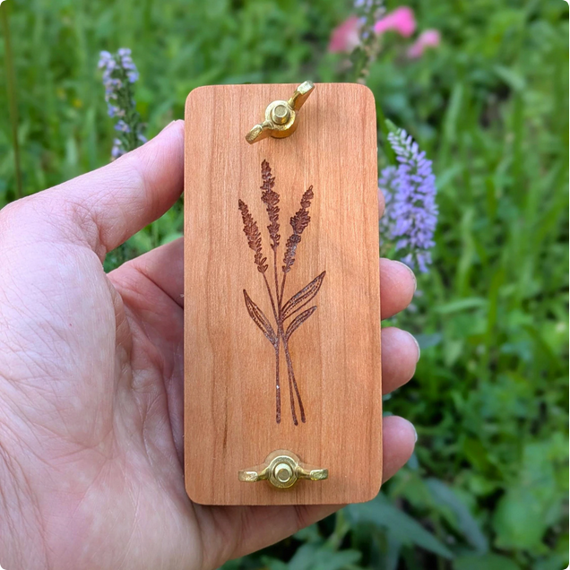 Pocket-Sized Flower Press with Lavender Design