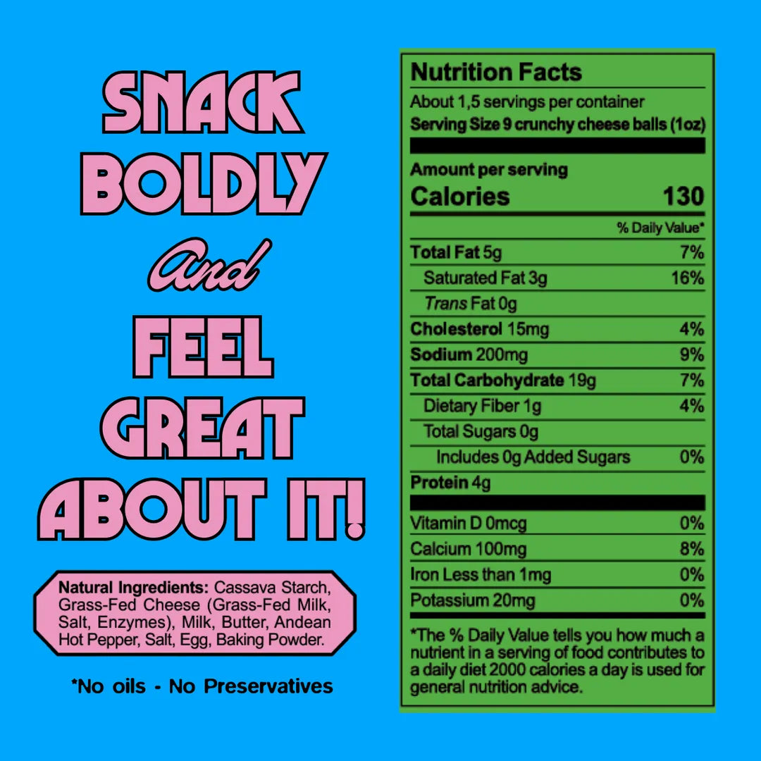 Spicy Andean Ají Gluten-Free Cheese Bites: 6 g protein by Cassavida