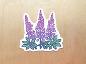 Lupines Diecut Sticker by Nan Onkka Prints