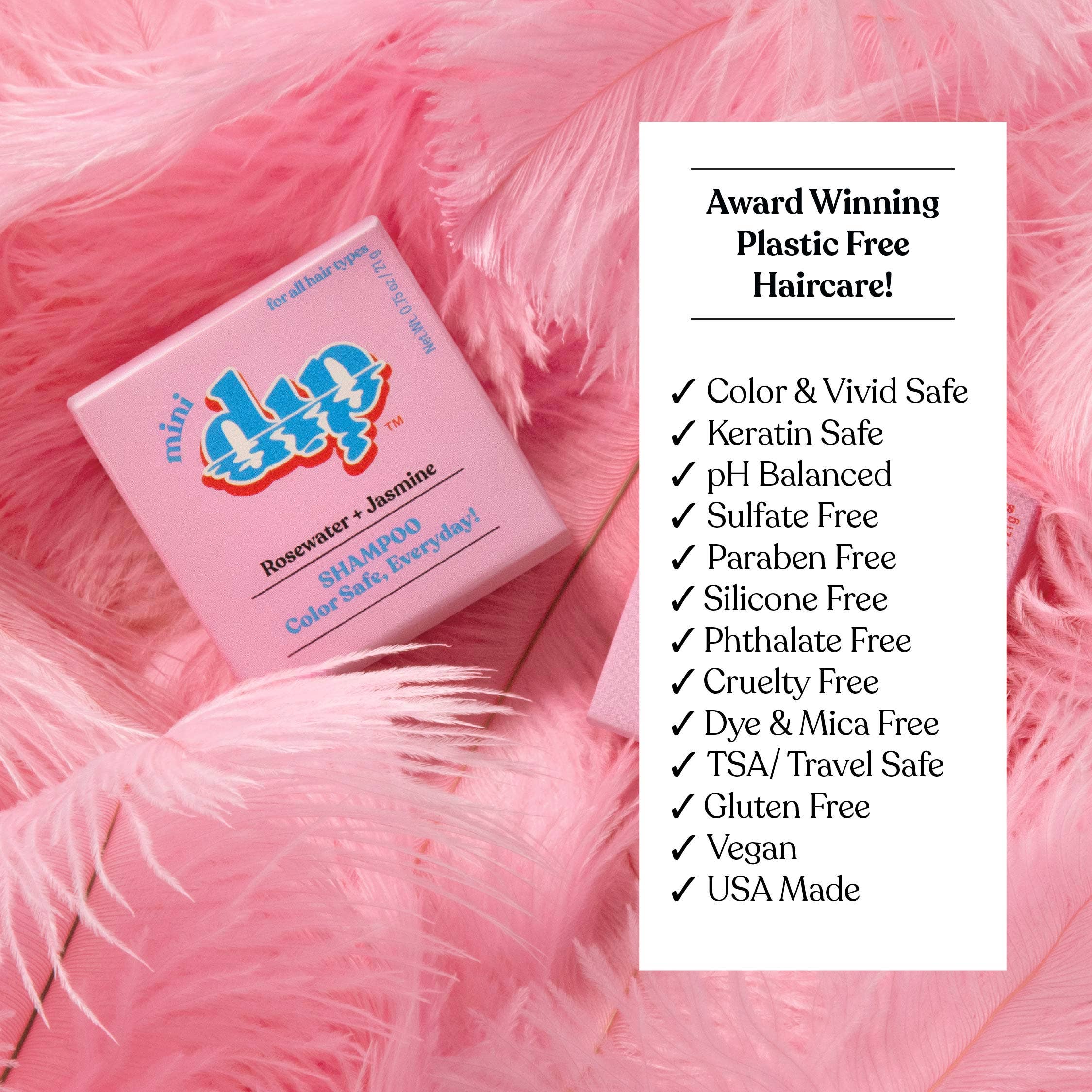 Mini Rosewater & Jasmine Shampoo Bar: Color Safe, Everyday by Dip