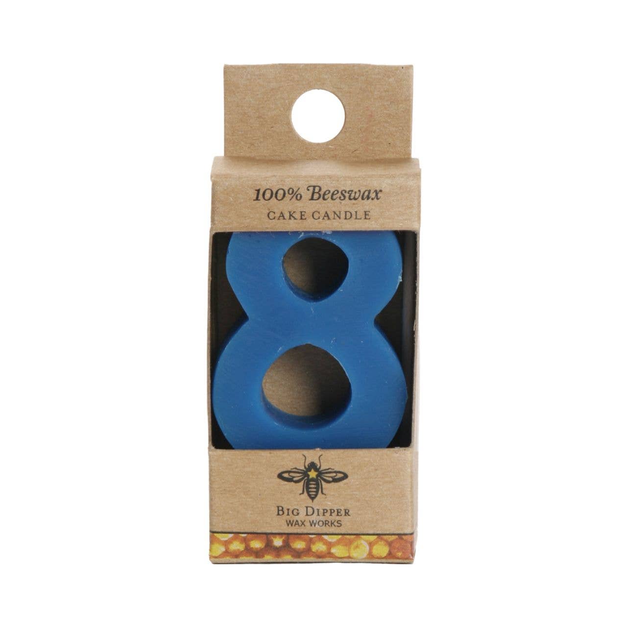 Pure Beeswax Birthday Cake Number Candles by Big Dipper Wax Works