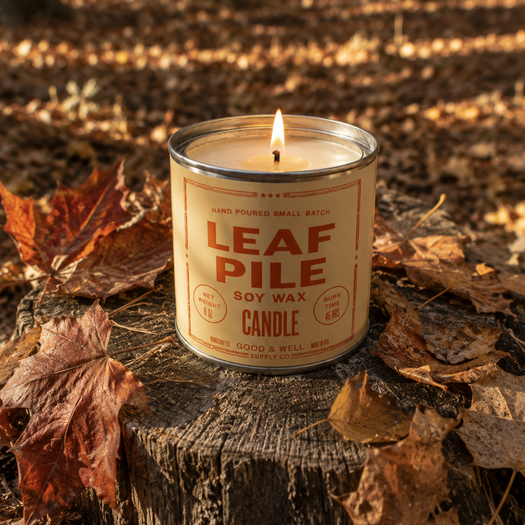 Leaf Pile Soy Candle by Good & Well Supply Co.