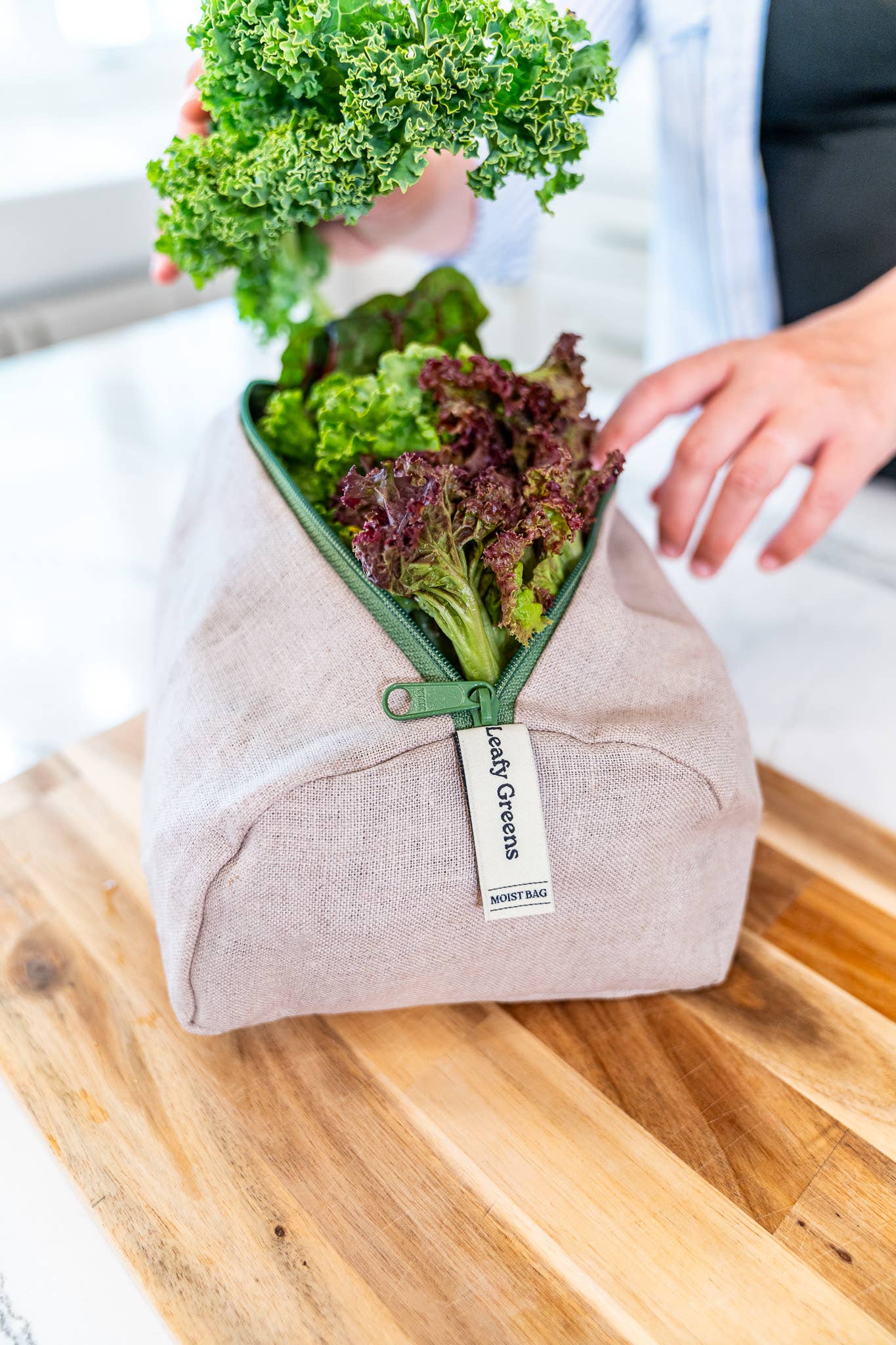 Reusable Leafy Greens Linen Bag by Ambrosia Bag
