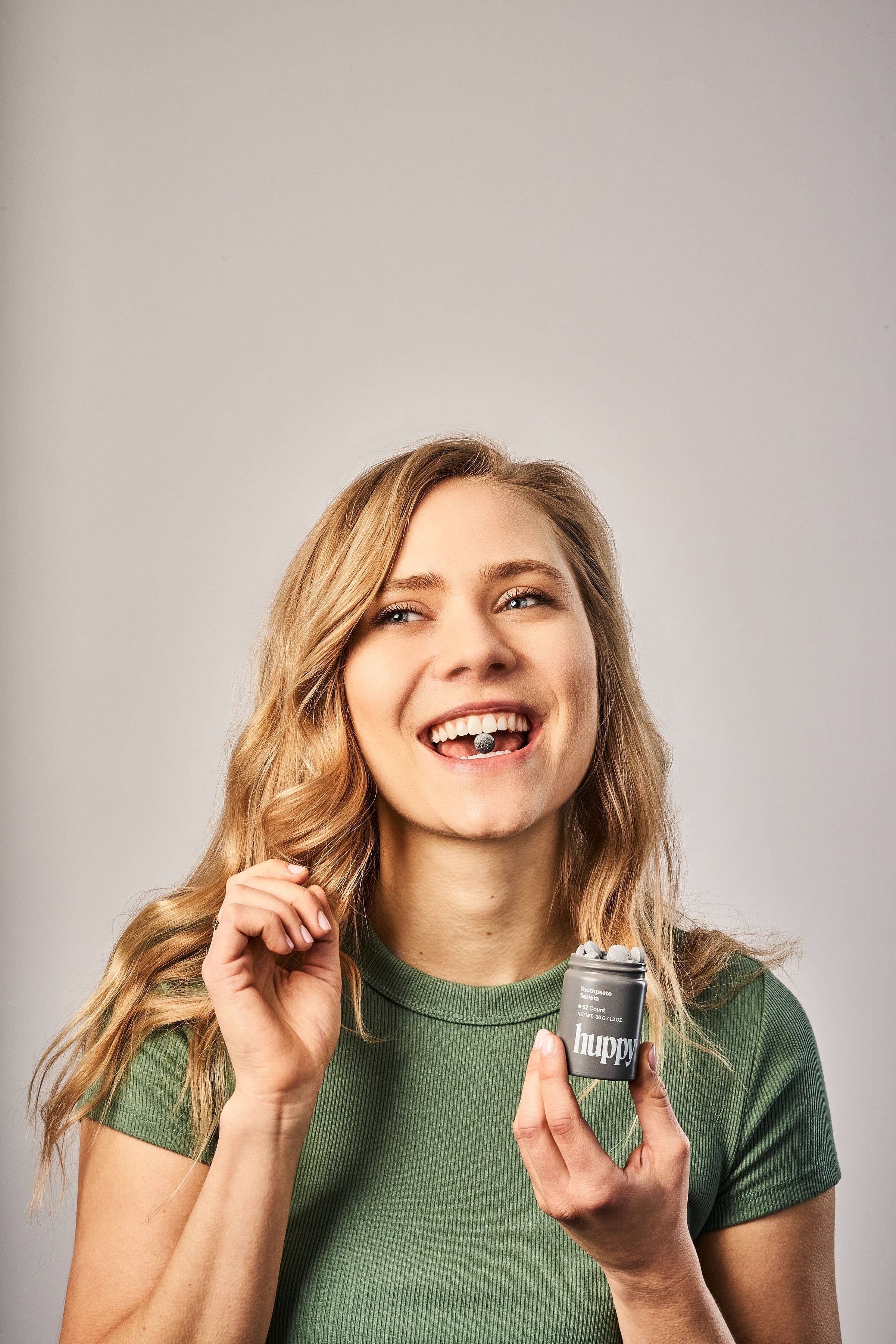 BULK Refill: Huppy Fluoride-Free Toothpaste Tablets: Peppermint