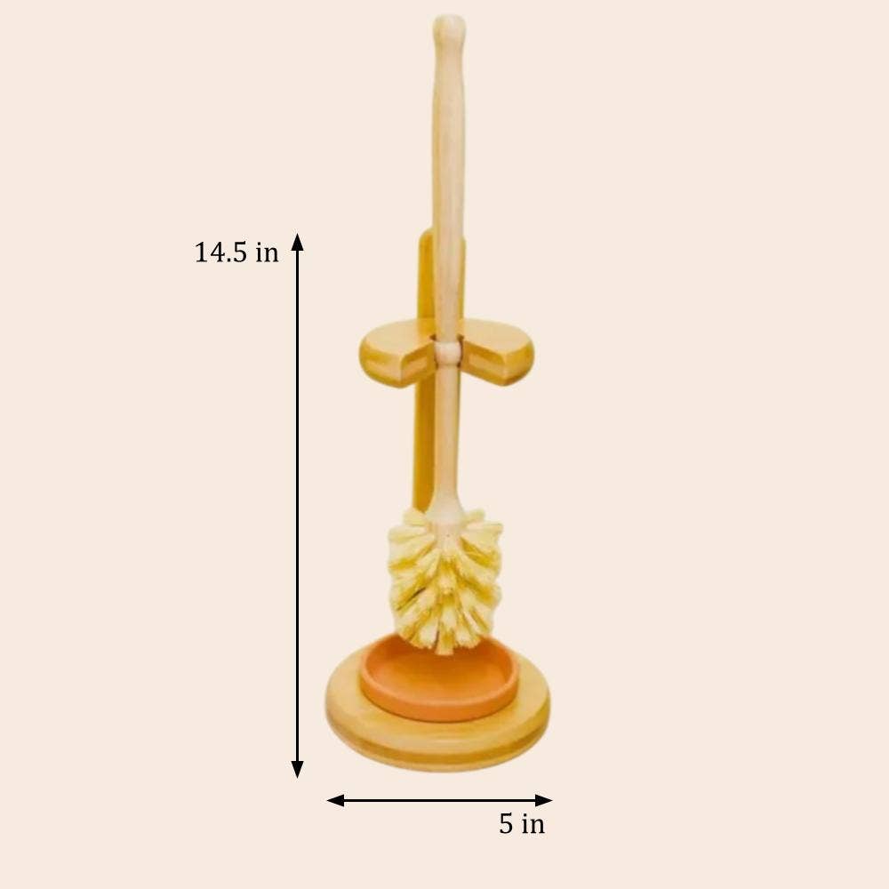 Bamboo Toilet Bowl Cleaner Brush & Stand by Bamboo Switch