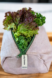 Reusable Leafy Greens Linen Bag by Ambrosia Bag