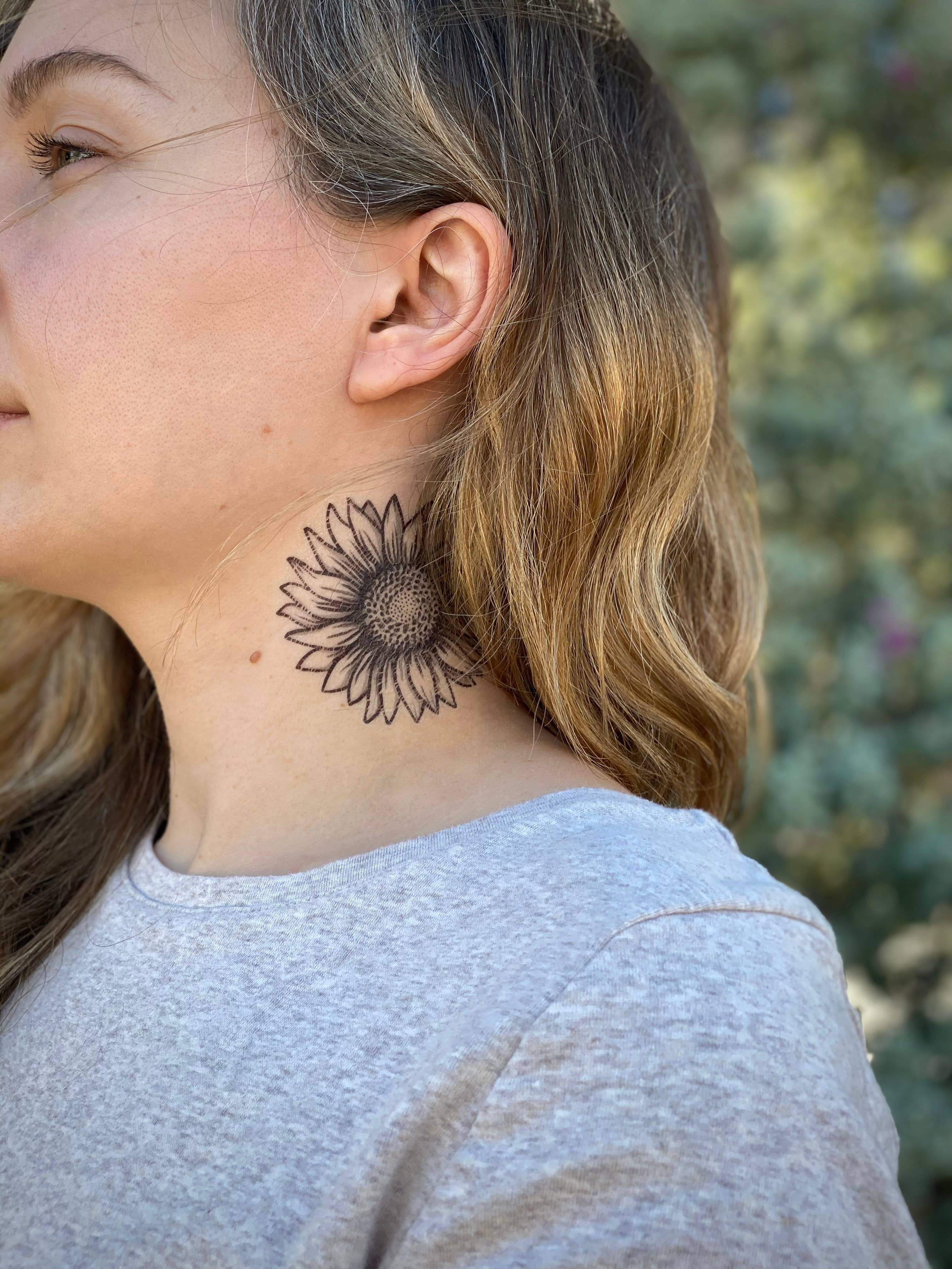 Sunflower Temporary Tattoo by NatureTats