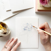 Garden Flowers Paintable Watercolor Notecard Set by emily lex studio