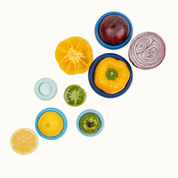 Ice Blue Reusable Silicone Food Savers (Set of 5) by Food Huggers
