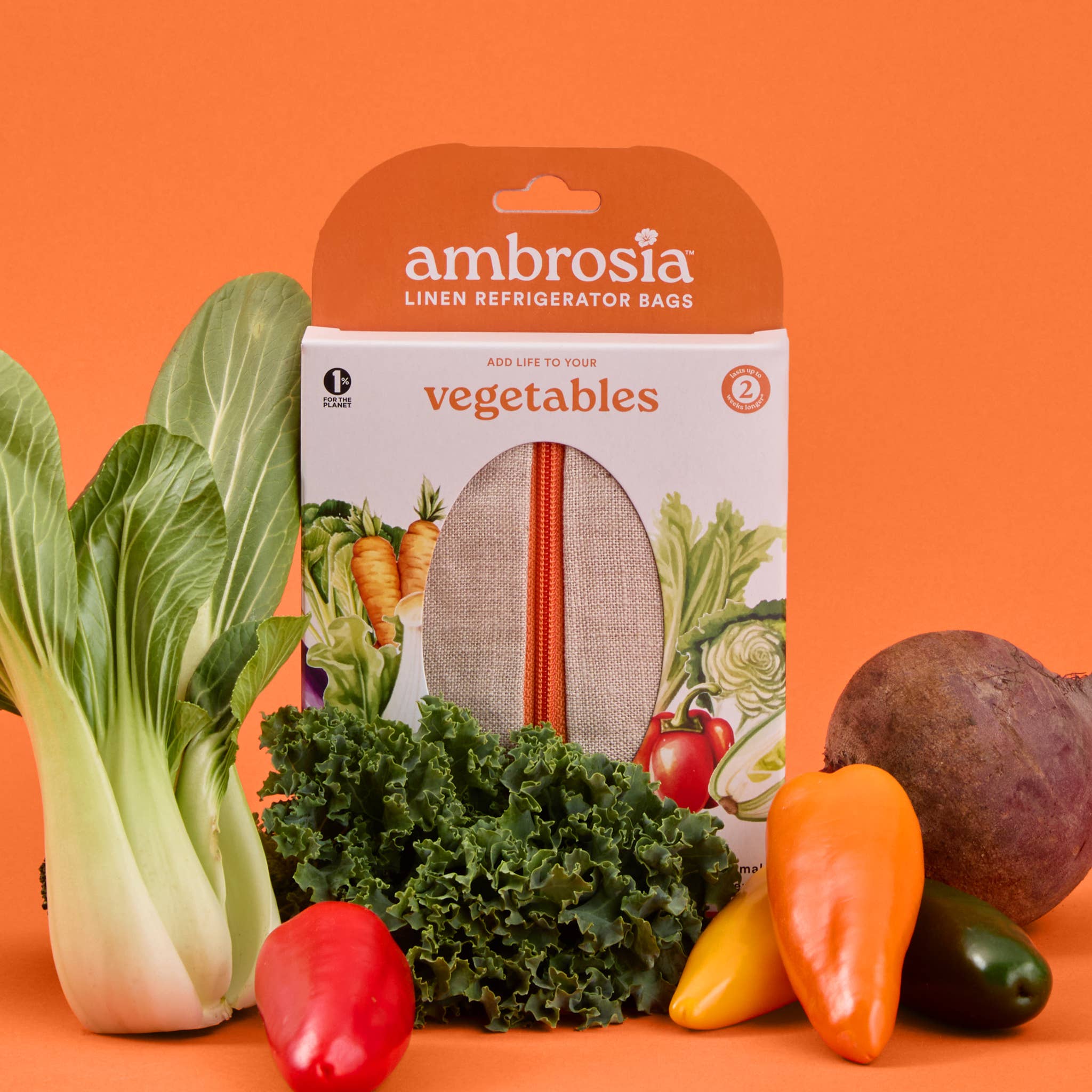 Reusable Veggies Linen Bag by Ambrosia Bag