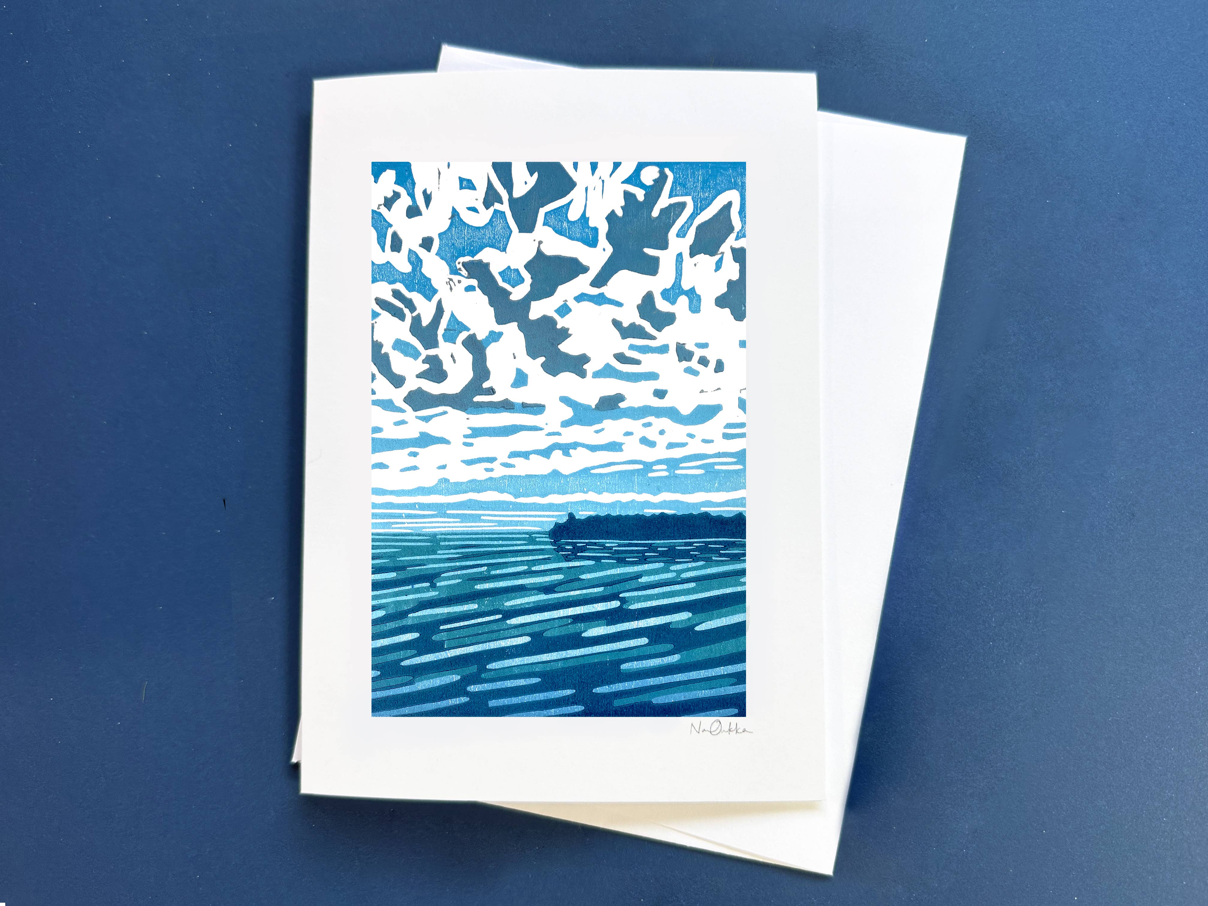 Artist's Point Blank Greeting Card by Nan Onkka Prints