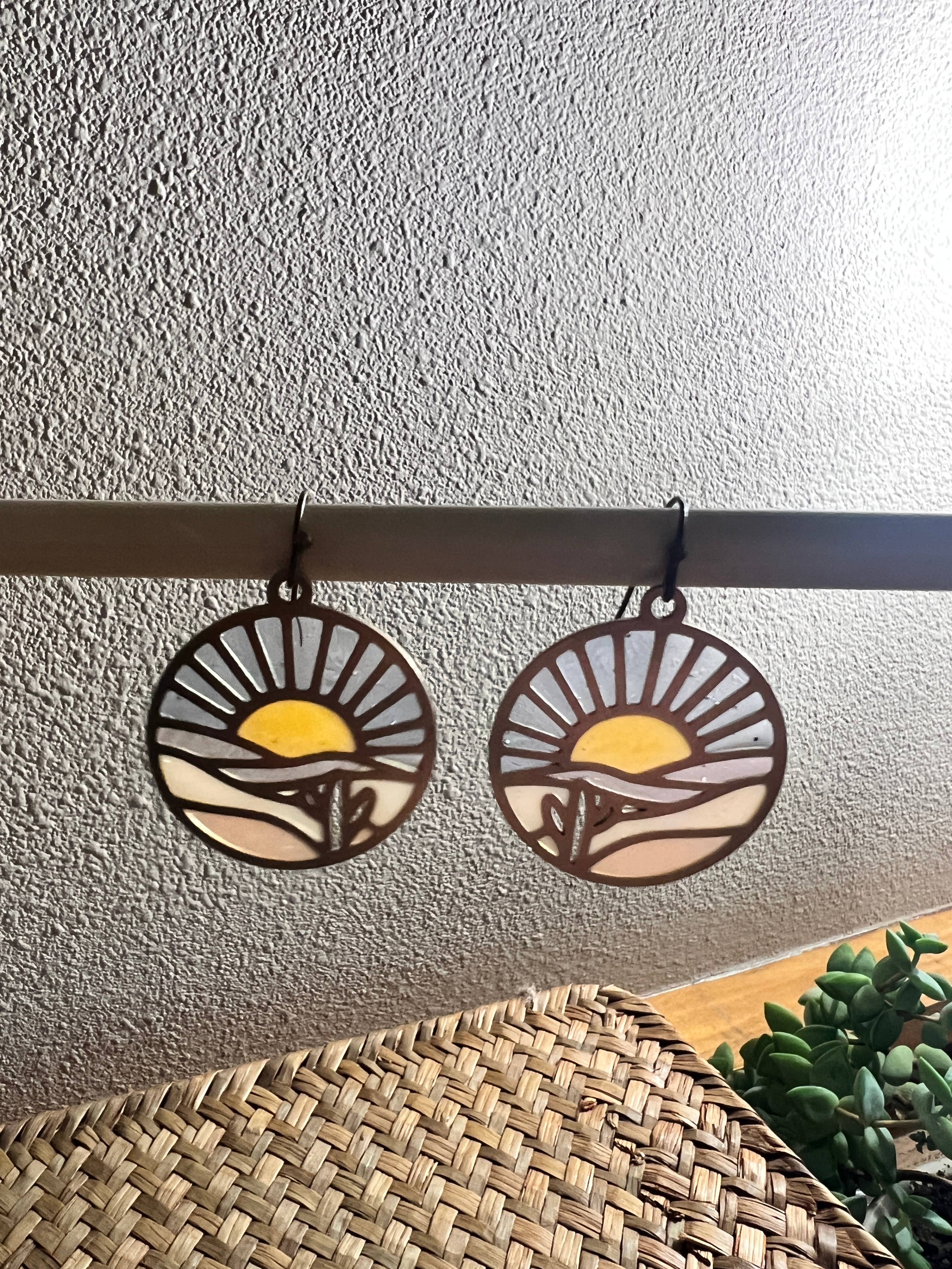 Wild & Scenic // Stained Glass Resin Earrings by Wild Lupine Folkcraft