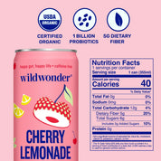 Cherry Lemonade Sparkling Prebiotic + Probiotic Drink by wildwonder