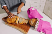 Reusable Beeswax Lined Artisan Bread Bag - Magenta by Bee's Wrap