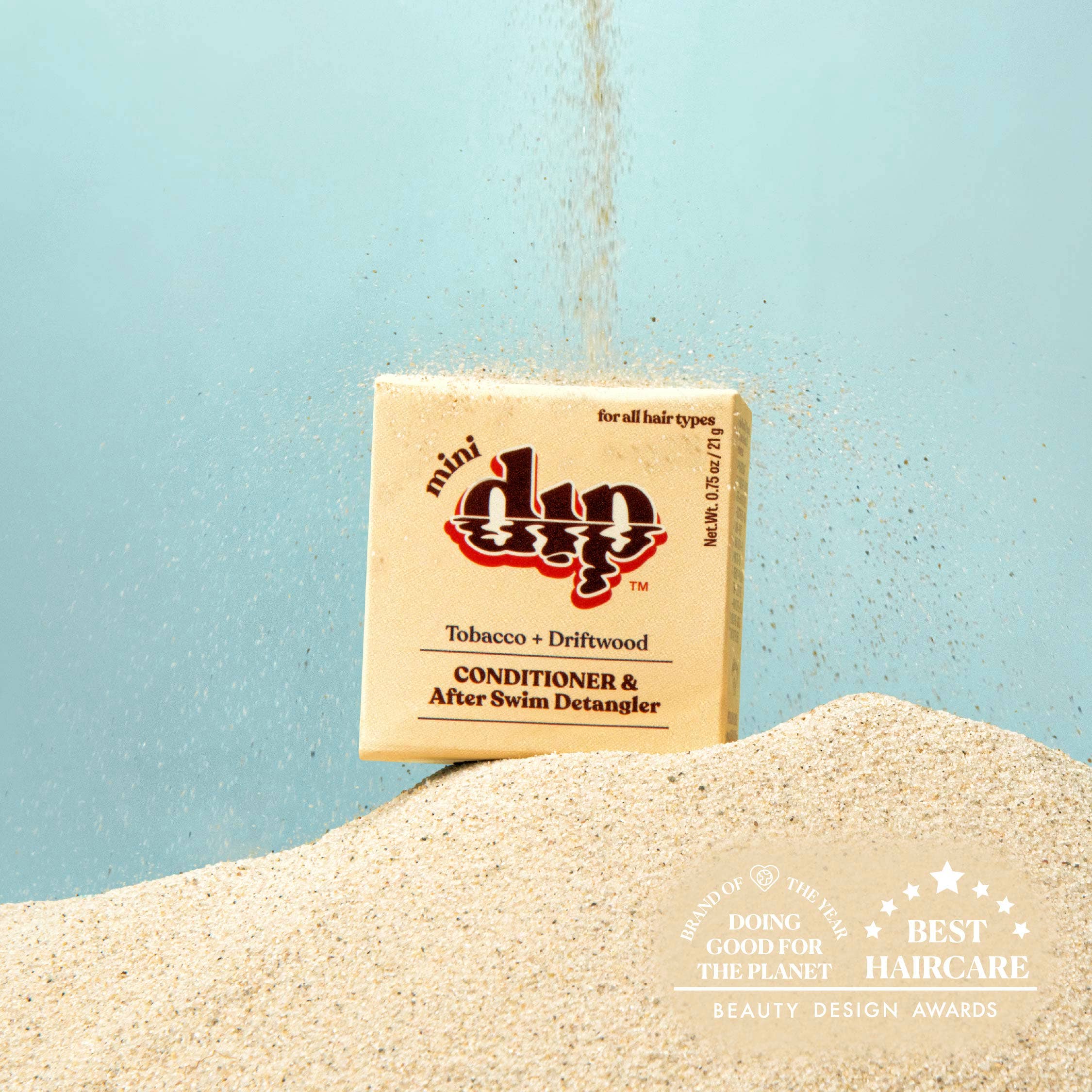 Mini Tobacco & Driftwood Conditioner Bar & After Swim Detangler by Dip