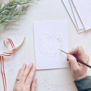 Christmas Cheer Paintable Watercolor Notecard Set by emily lex studio