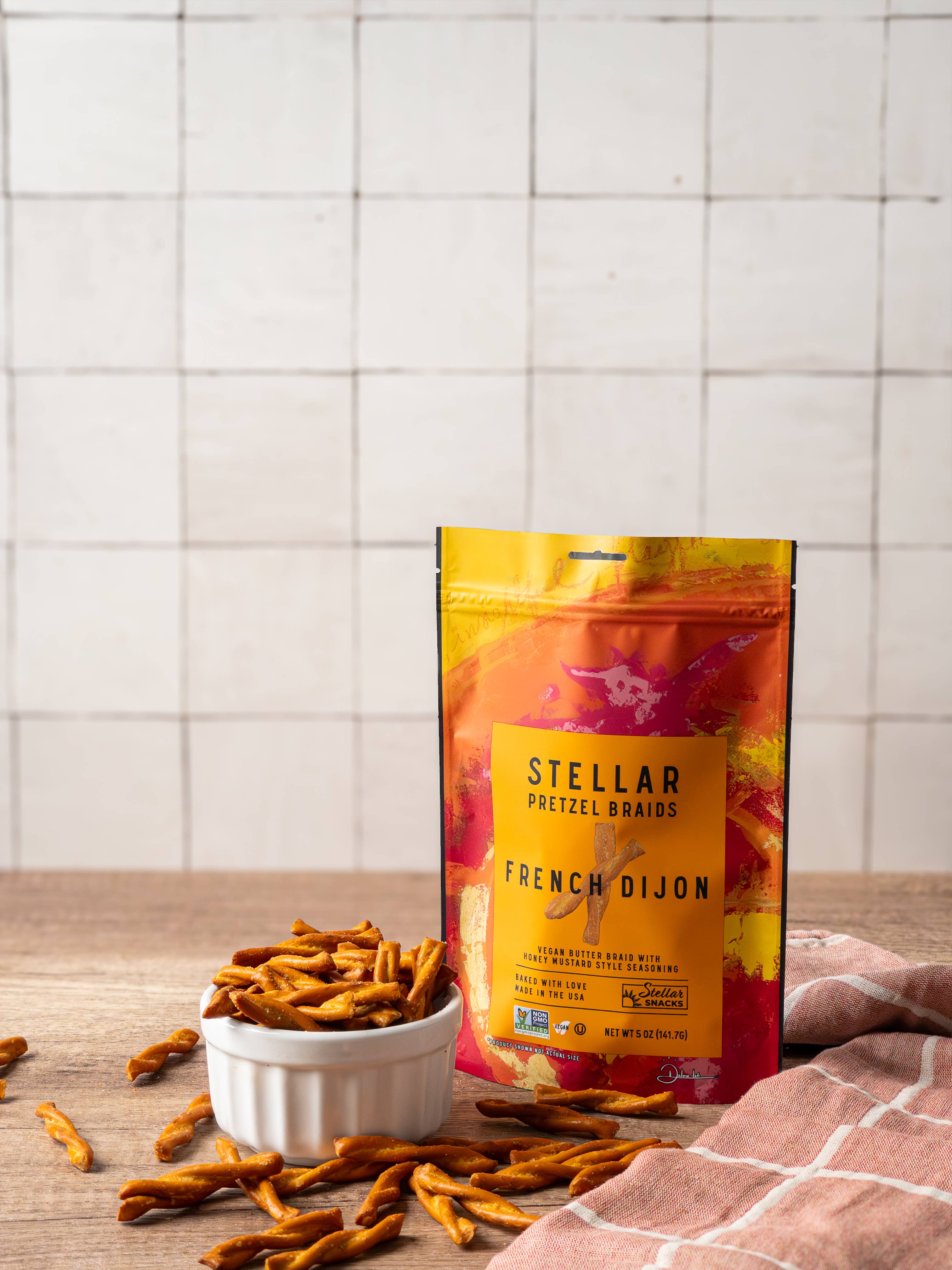 French Dijon Pretzel Braids by Stellar Snacks - 5 oz