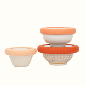 Terra Cotta Reusable Silicone Glass Bowl Lids (Set of 3) by Food Huggers