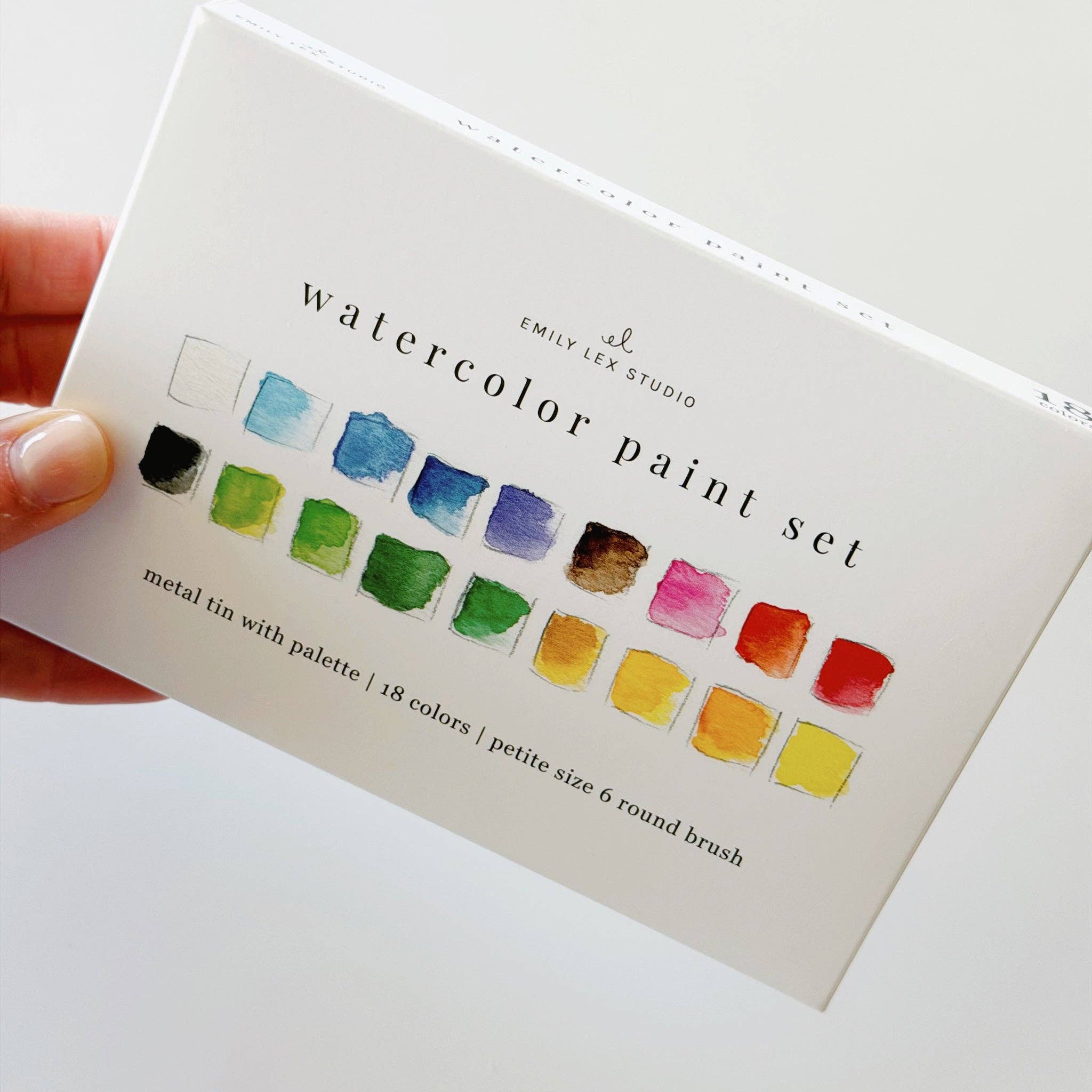 Watercolor Paint Set w/ Brush - 18 Colors by emily lex studio