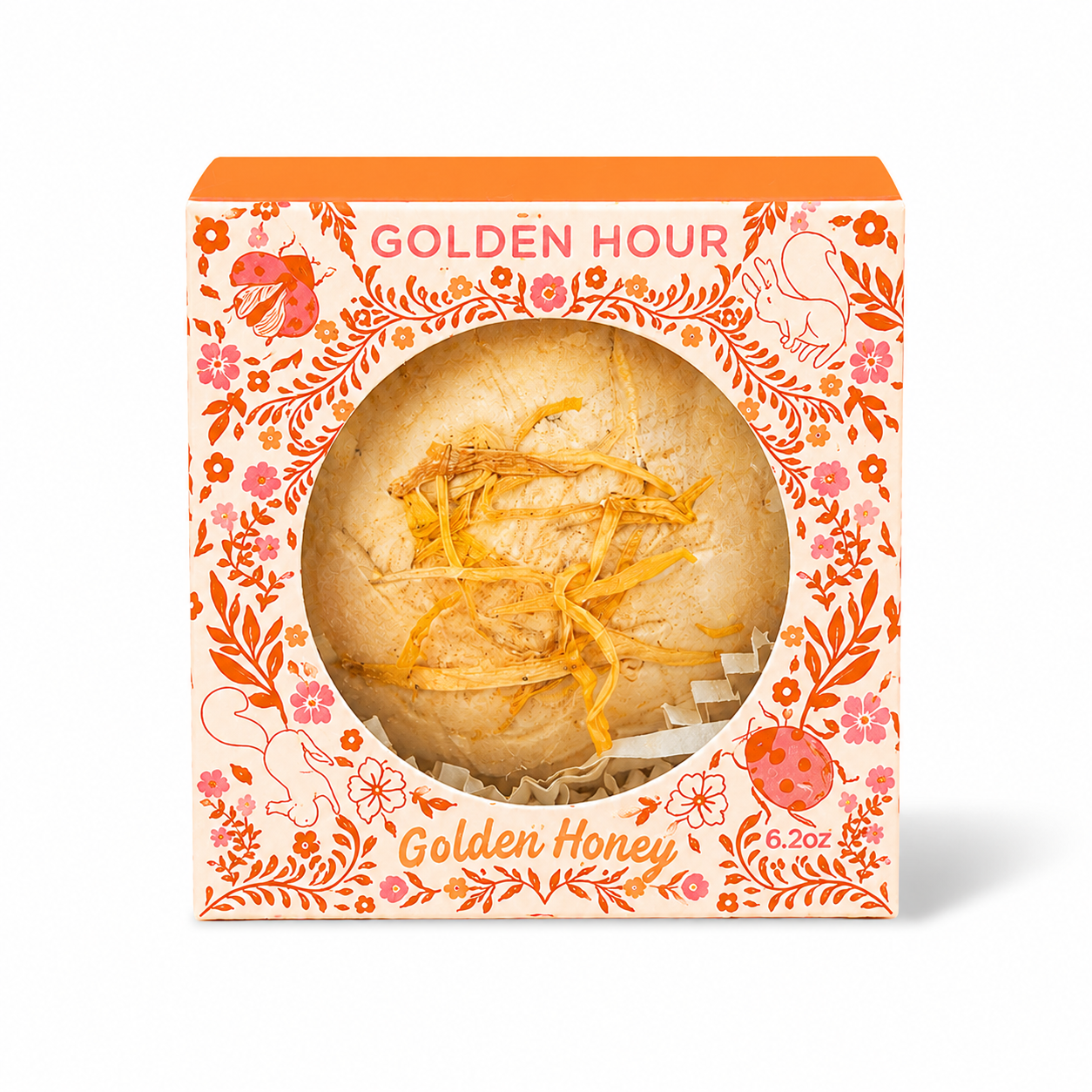 The Golden Hour Bath Bomb in Golden Honey by Sow the Magic