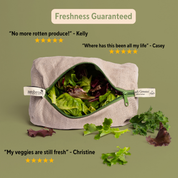 Reusable Leafy Greens Linen Bag by Ambrosia Bag