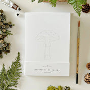 Mushrooms Paintable Watercolor Notecard Set by emily lex studio