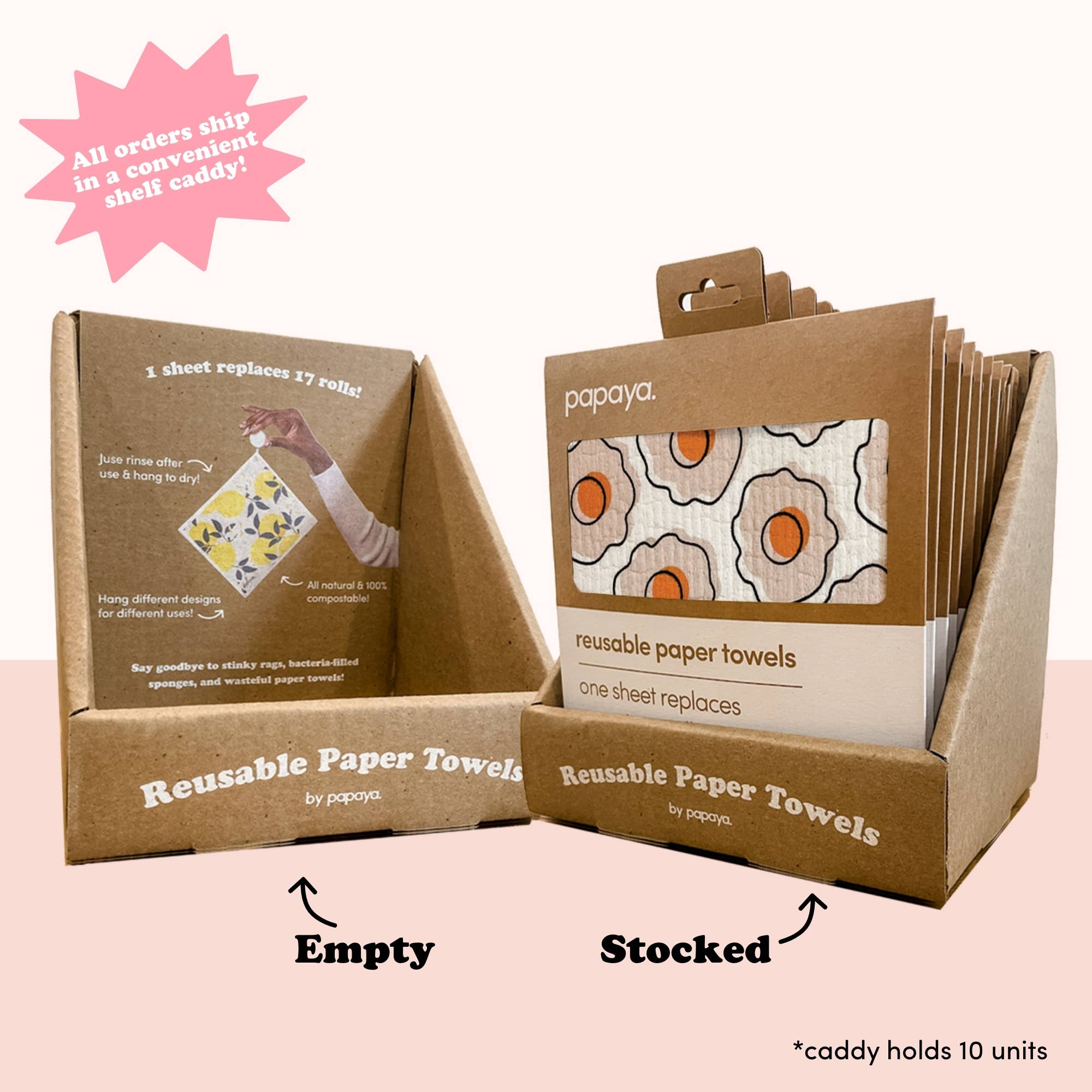 Love You a Brunch Reusable Paper Towel by Papaya Reusables