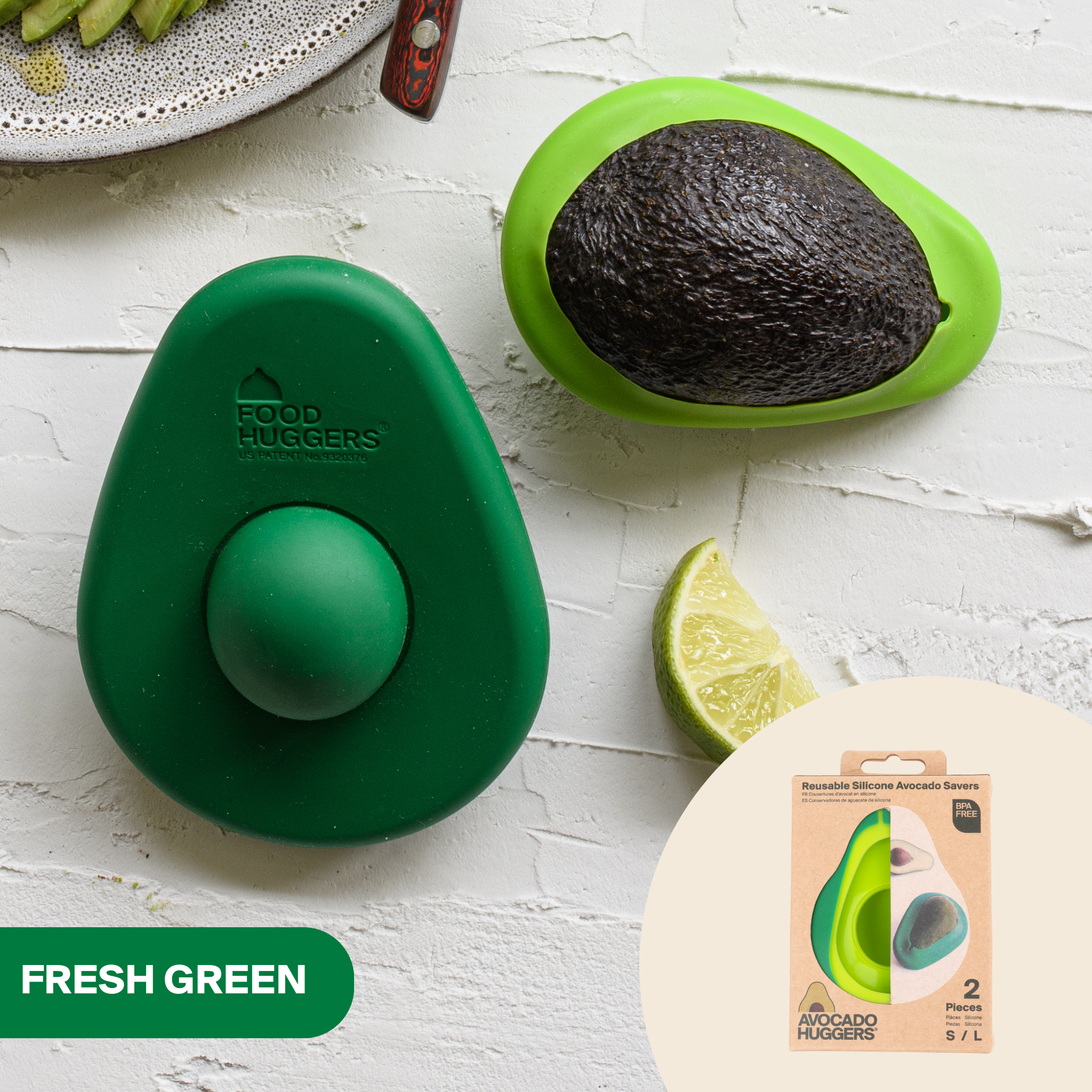 Reusable Silicone Avocado Savers (Set of 2) by Food Huggers