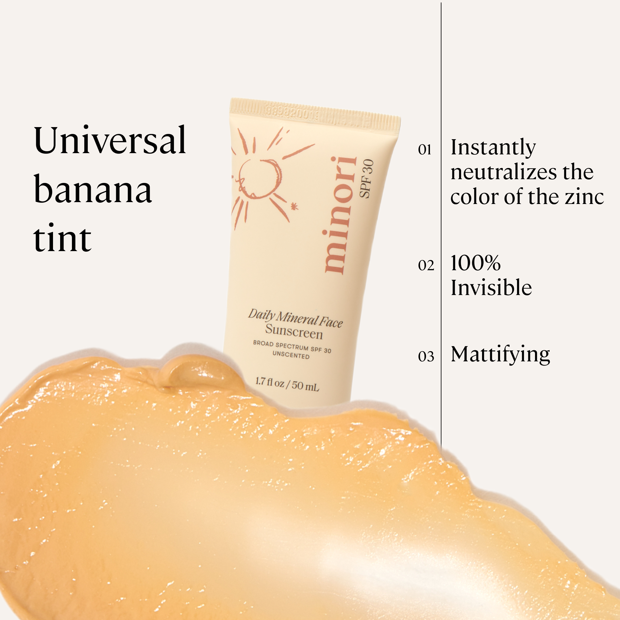 Full Size Daily Mineral Face Sunscreen: SPF 30 by Minori