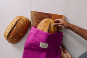 Reusable Beeswax Lined Artisan Bread Bag - Magenta by Bee's Wrap